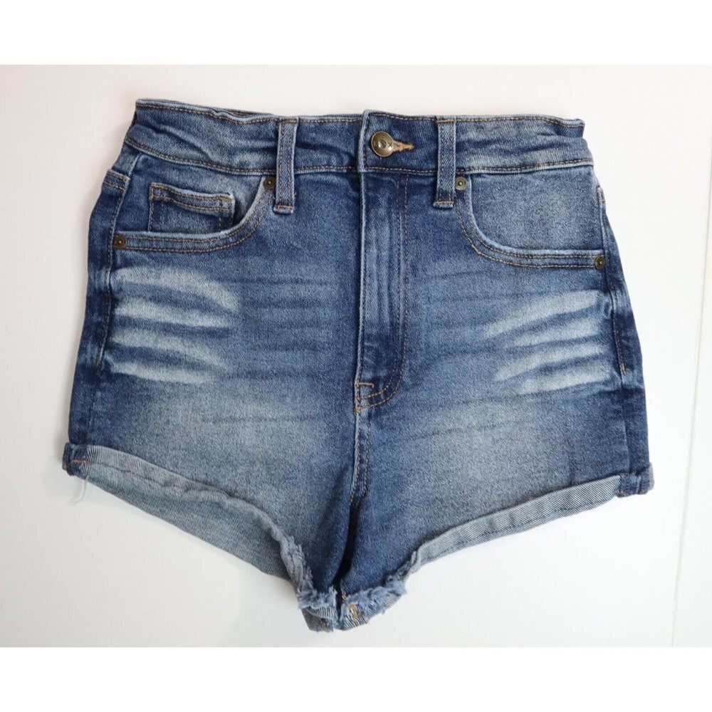 KENDALL + KYLIE WOMEN'S JEAN SHORTS - THE DRIFTER HIGH RISE - SIZE 1 /25